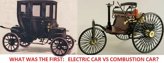 What were the first electric cars vs combustion cars Car