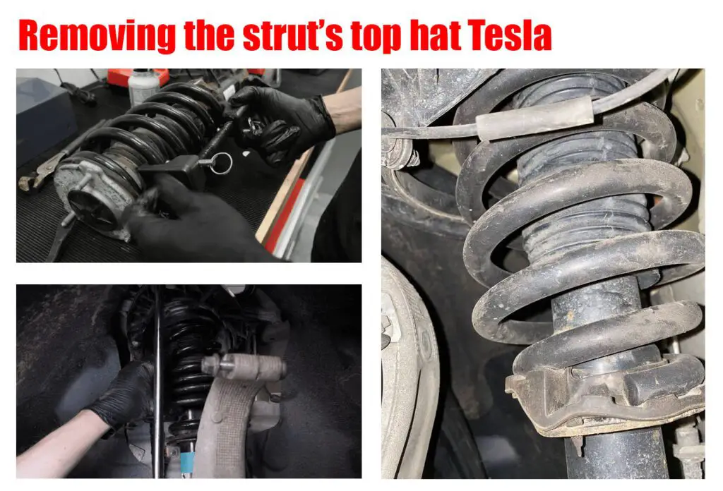 Removing the strut`s top hat Tesla